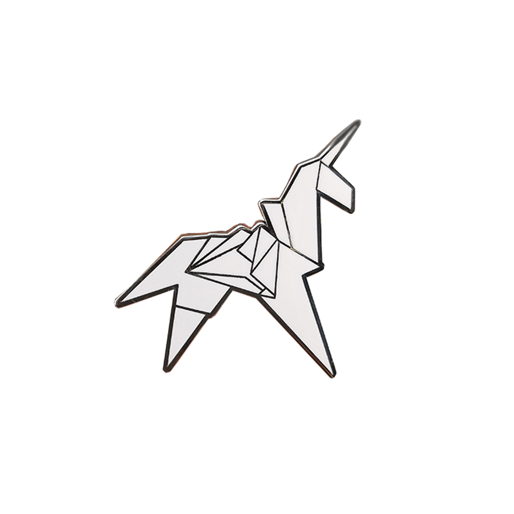 Embroidery Unicorn - Origami Unicorn Blade runner Pin Badge