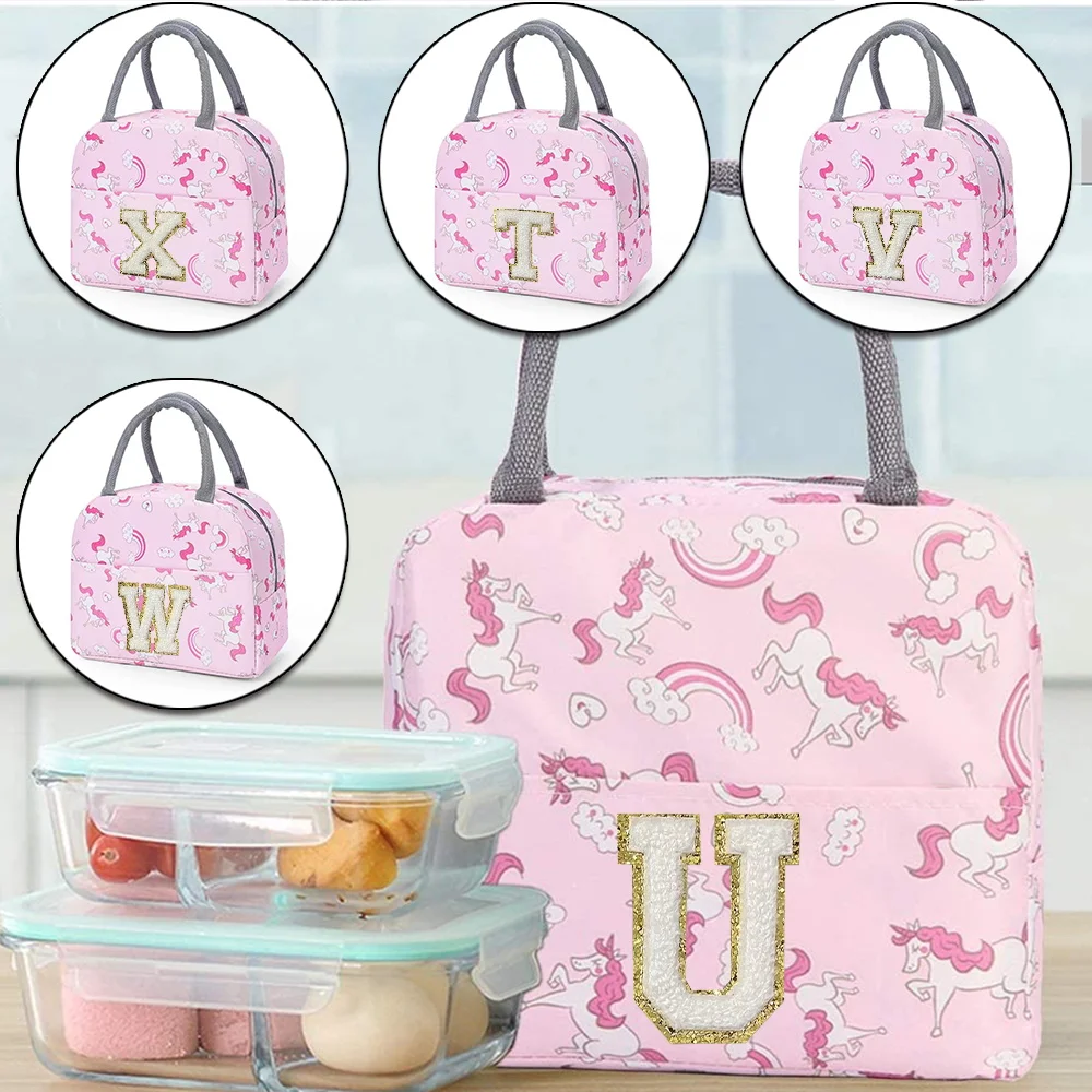 Embroidery Unicorn - Insulation Lunch Bag Cute Unicorn Embroidery