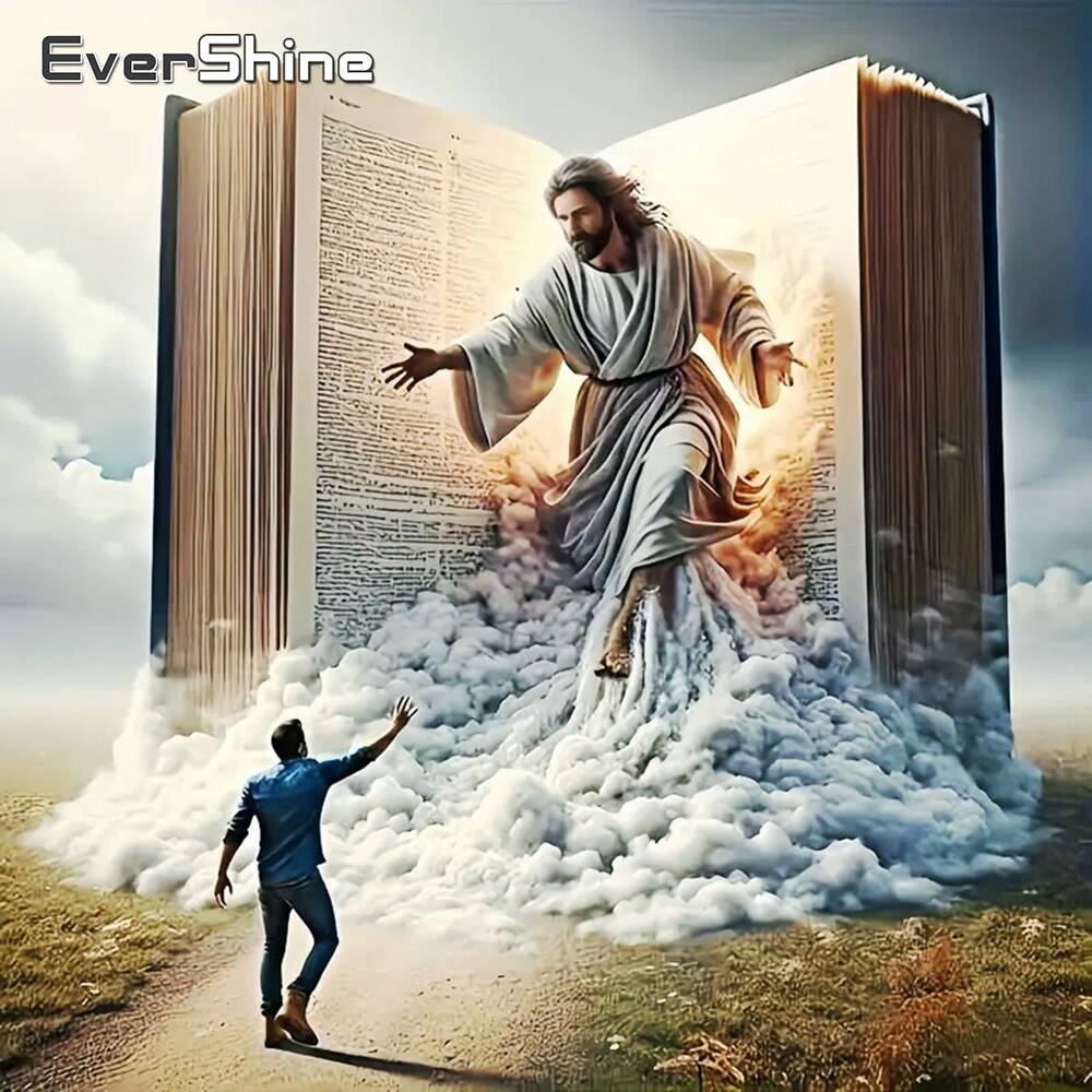 Embroidery Jesus - Evershine Full Square Diamond Painting Jesus