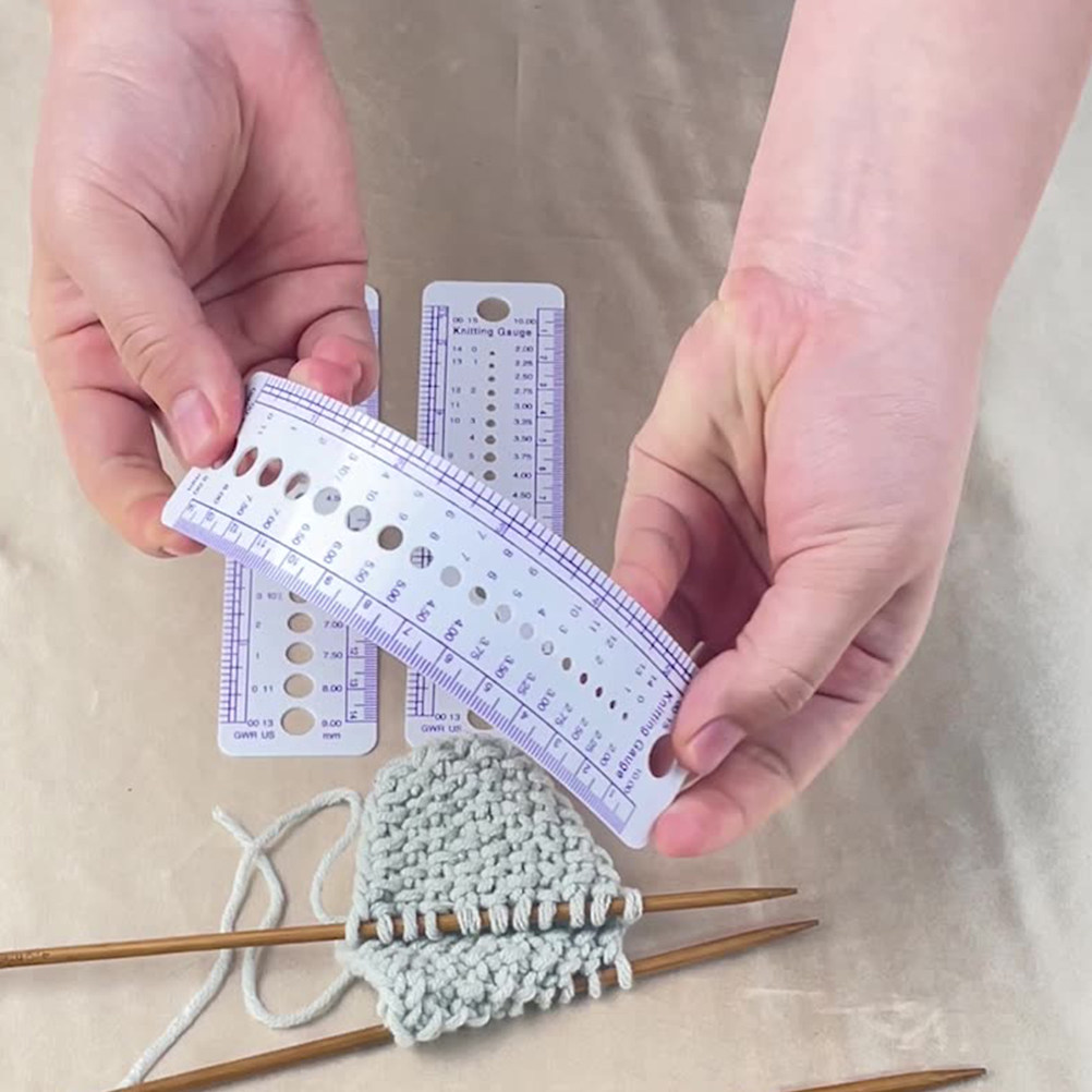 Embroidery Tools - 6Pcs Knitting Gauge Ruler Professional Needle