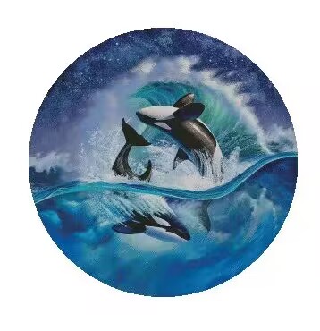 Beautiful Sewing Whales kit 18 - Embroidery Whale ulasan dan harga