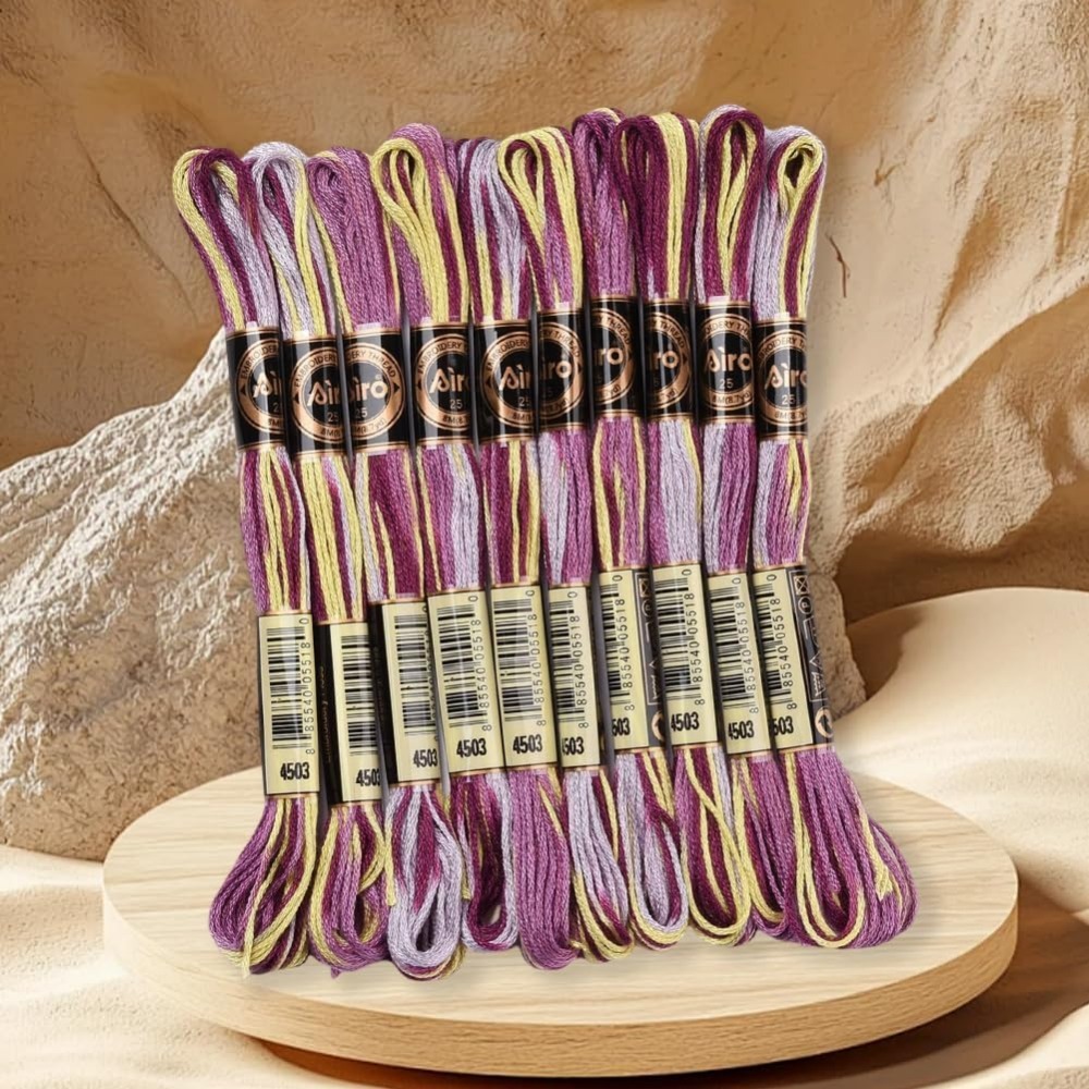 6 Strands Purple Variegated Em - Embroidery Kit Set ulasan dan harga