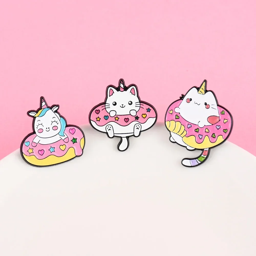 Elviragirl 1Pcs Cute Doughnut  - Embroidery Unicorn ulasan dan harga