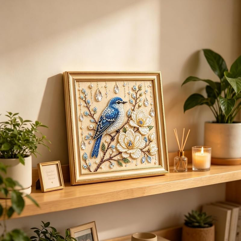 Bird Pearl Art DIY Kit Cardina - Embroidery Kit Set ulasan dan harga