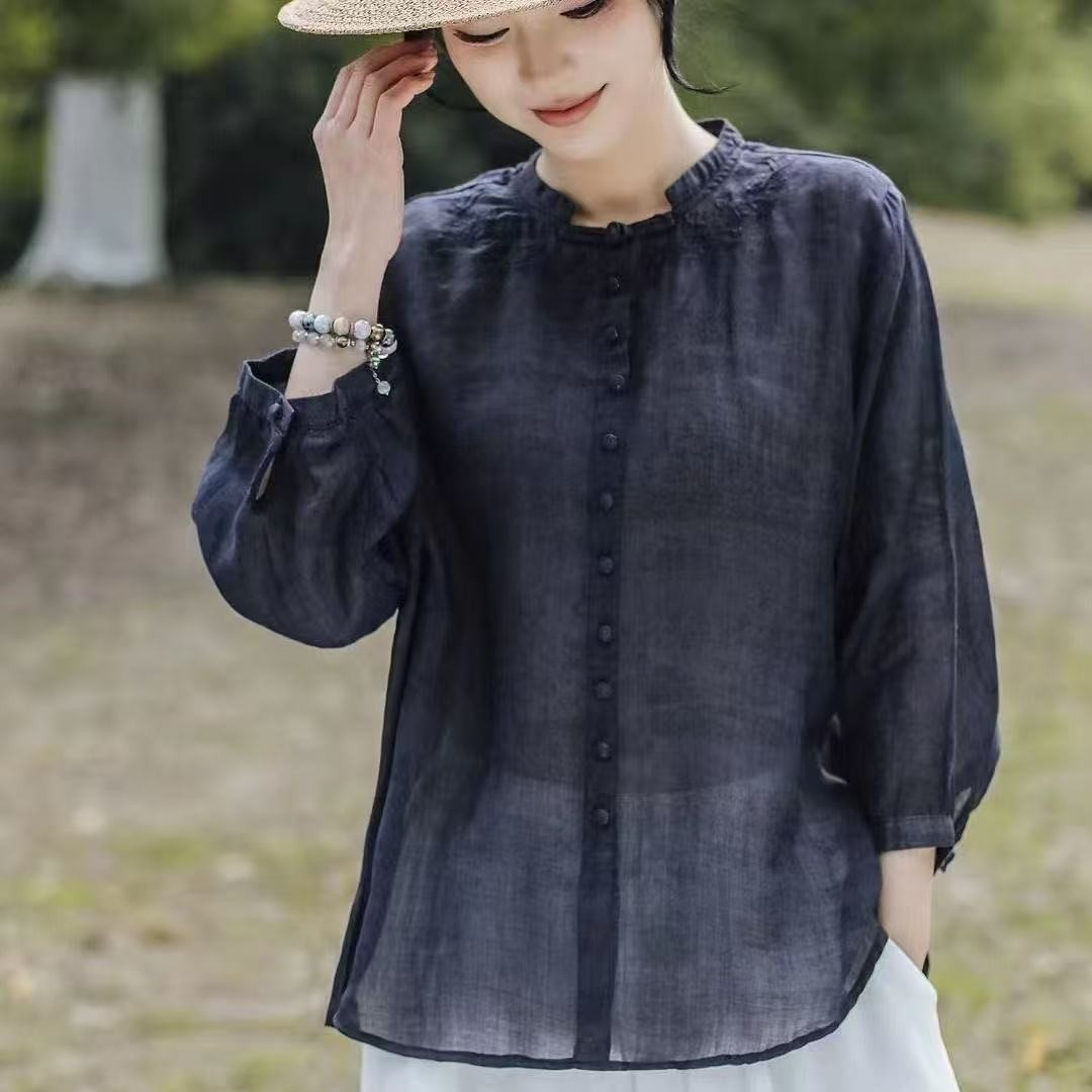 Elegant Harajuku Slim Fit Fema - Embroidery Pashmina ulasan dan harga