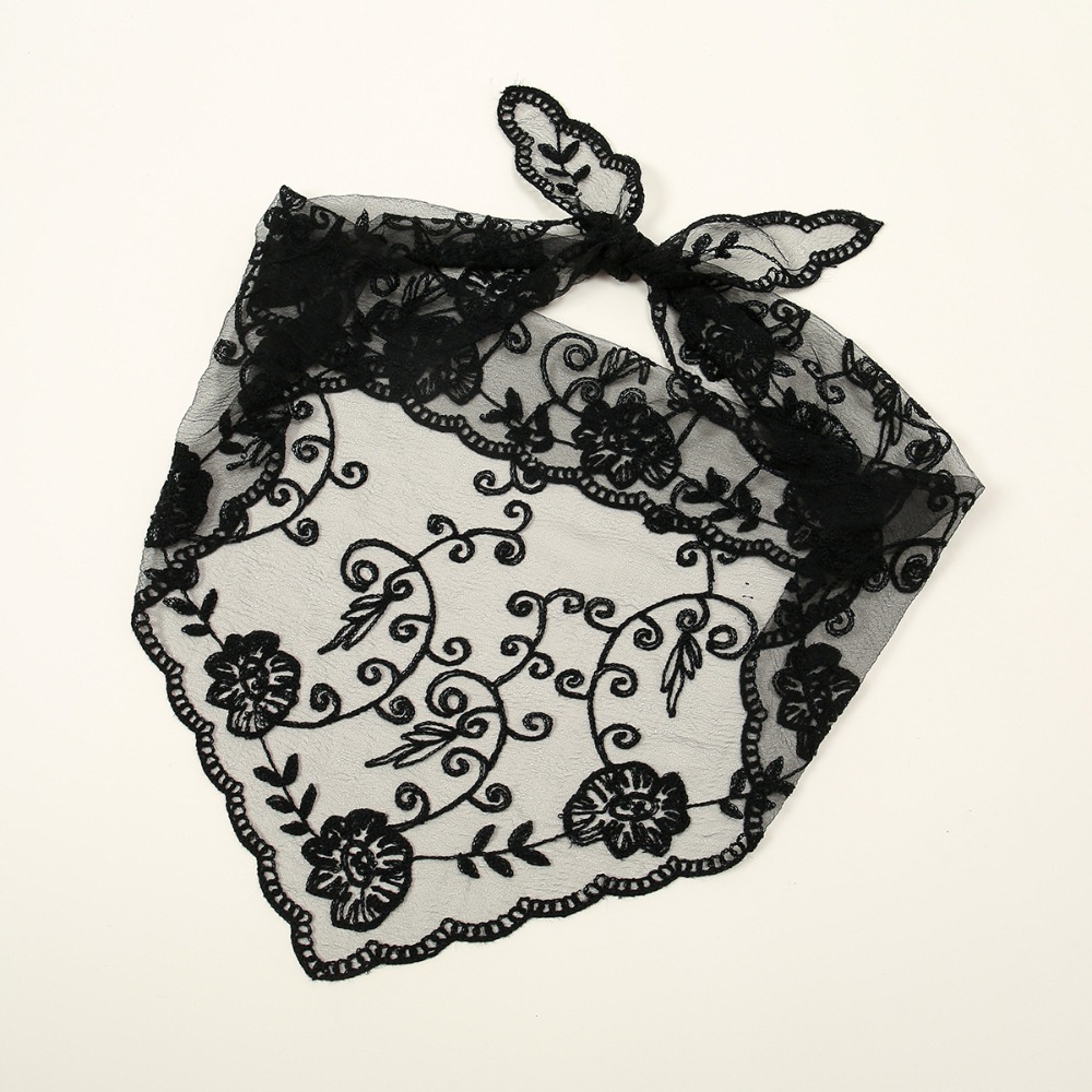 New Hollow Out Lace Scarf Soli - Embroidery Pashmina ulasan dan harga