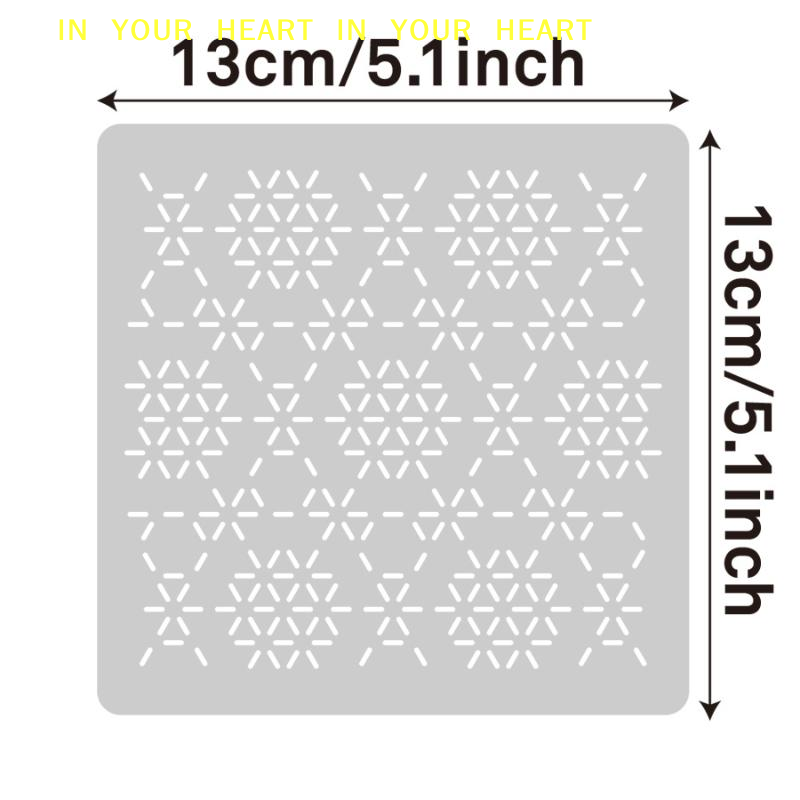 DIY Geometric Patchwork Stenci - Embroidery Tools ulasan dan harga