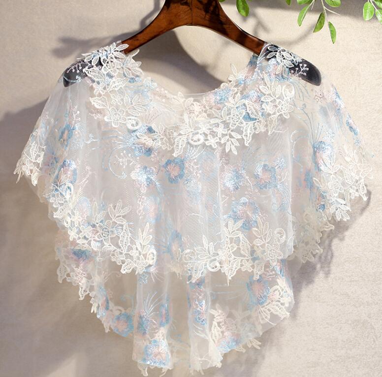 Women's Spring Summer flower e - Embroidery Pashmina ulasan dan harga