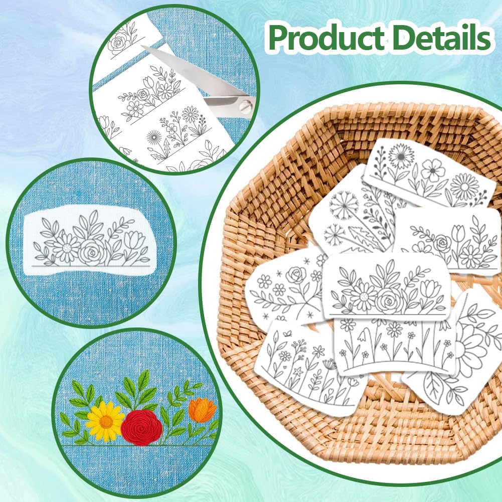 Flowers Water Soluble Stabiliz - Embroidery Sheet ulasan dan harga