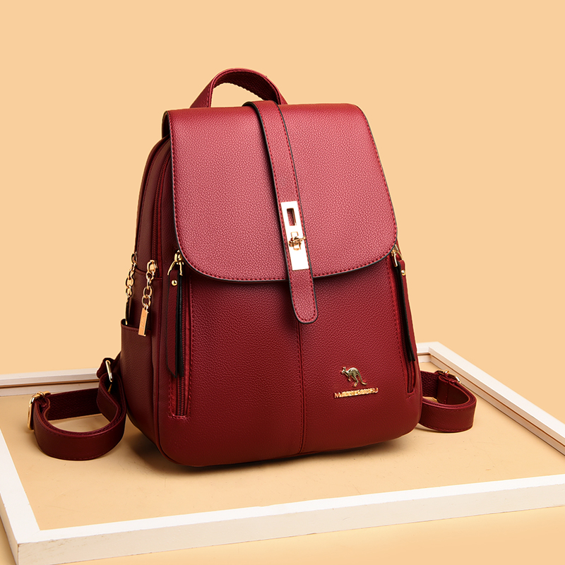 Luxury Women Leather Backpacks - Embroidery Underlay ulasan dan harga