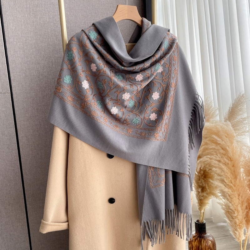 2025 New Embroidery Cashmere S - Embroidery Pashmina ulasan dan harga