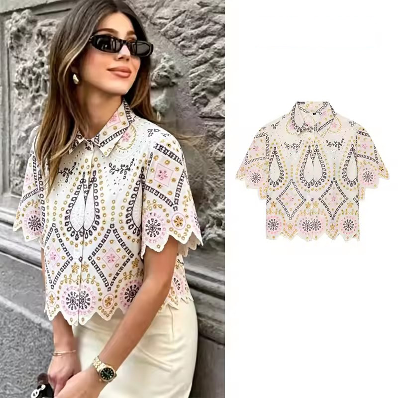 PRINTKAOIR Women's Fashion Hol - Embroidery Eyelet ulasan dan harga