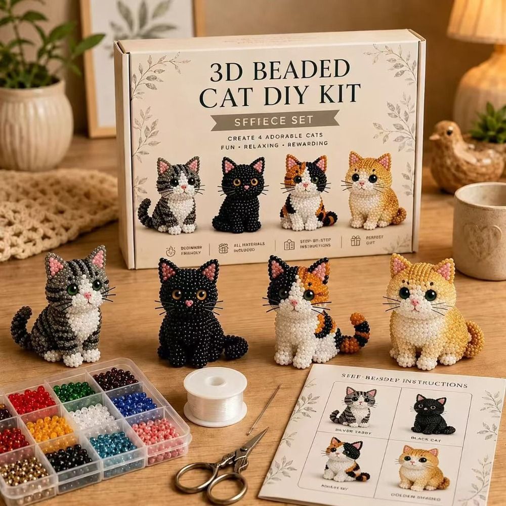 Handmade DIY Animal Bead Embro - Embroidery Kit Set ulasan dan harga