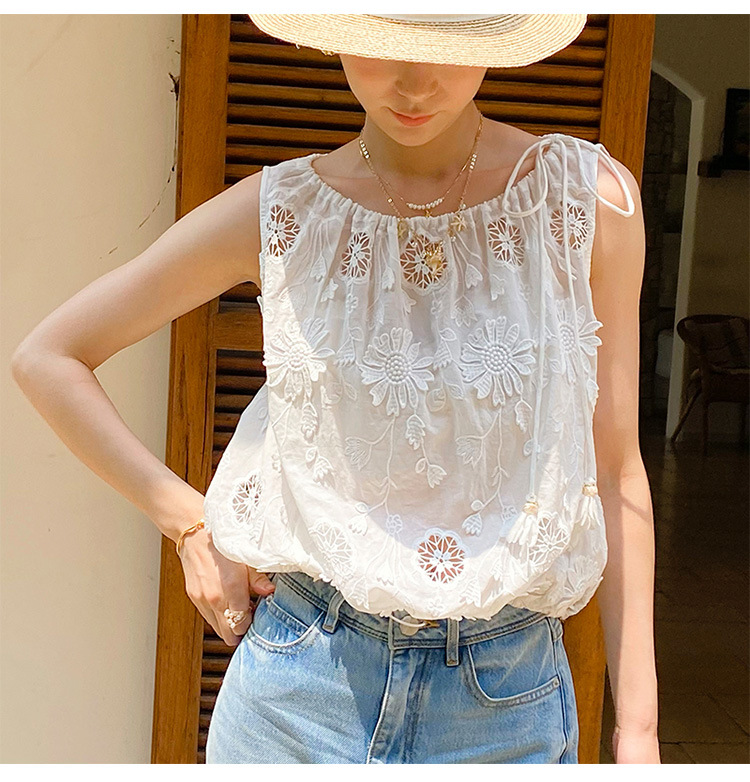 French Style Boho Embroidery B - Embroidery Eyelet ulasan dan harga