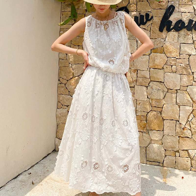 French Style Boho Embroidery B - Embroidery Eyelet ulasan dan harga